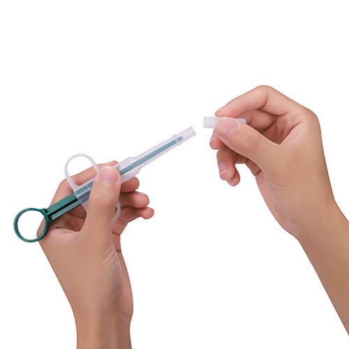 2 Stück Tabletteneingeber Haustier Medizin Futterspender Sicher Tabletten Feeder Silikon Entwurmungstabletten Feeder Wiederverwendbar Medikamenten Feeder Pille Injektor Pusher Spritze für Katze Hunde