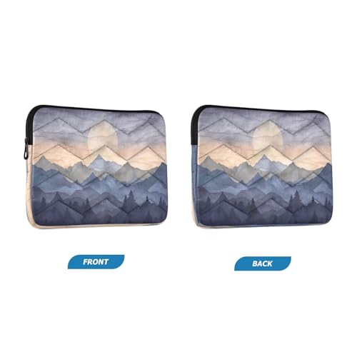 Funda para portátil acuarela montaña 13-14" impermeable miniatura 2