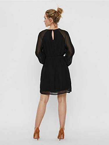 VERO-MODA-Female-Minikleid-Langaermeliges-transparentes