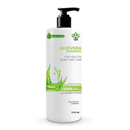 Image of GIR Aloe Vera Shampoo - Natural Nourishing Shampoo For Healthy Scalp & Hair, Scalp Cleansers for Men and Women, For All Hair Types - 1250ML