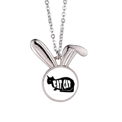 Collier lapin noir contour chat célébrant avec tendresse l'amour inconditionnel des animaux