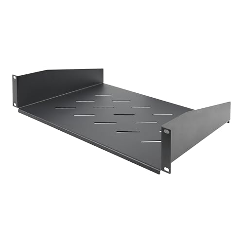 Image of StarTech.com 2U Rack Shelf, 12 inch Mounting Depth, Vented Cantilever Tray for 19 inch AV /Network Equipment, 25lb Capacity, for Small Office /Home Office