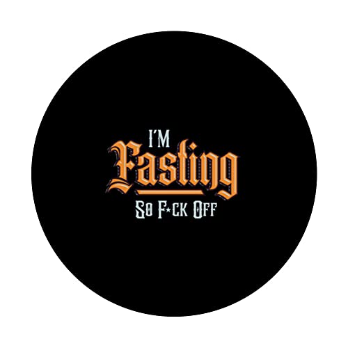 I'm Fasting So Fuck Off Holy Fasting Ramadan PopSockets Swappable PopGrip, Black - Image 3