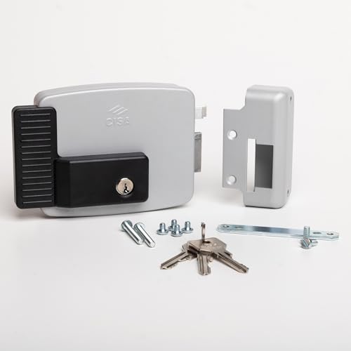 CISA - Cerradura eléctrica para aplicar 111921603N7 - Cerradura eléctrica CISA con llave interna - Cerradura puerta exterior entrada 60 regulable - mano derecha - apertura exterior