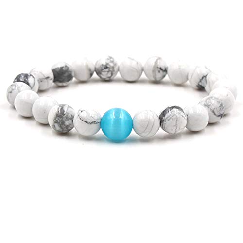 Bijoux en pierre naturelle turquoise blanc 8 mm opale 10 mm accessoire mode personnalisé