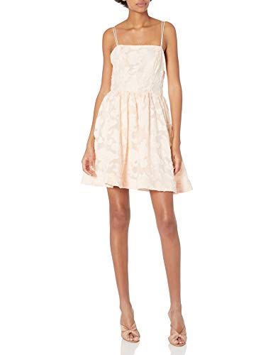 Keepsake The Label Women's Offset Fit & Flare Babydoll Dress, Nude, S