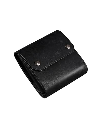 メンズ二つ折り財布 牛革 本革 レザー ミニ財布 コンパクト