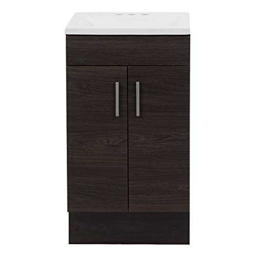 Spring Mill Cabinets Calder Bathroom Vanity With Sink, 18.25" W X 16.63" D X 33.13" H, Elm Ember #TOP29