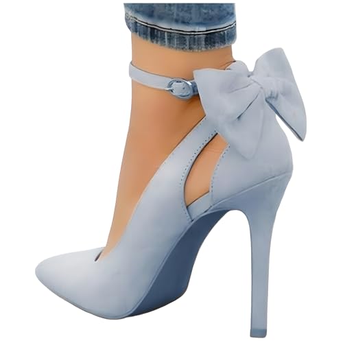 Escarpins pointus grande taille 43 bleu pour sublimer les pieds larges sans douleur
