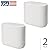 iDesign Small Oval Plastic Bathroom Trash Cans - Ideal for Bathroom, Bedroom, or Office - Set of 2 - White
