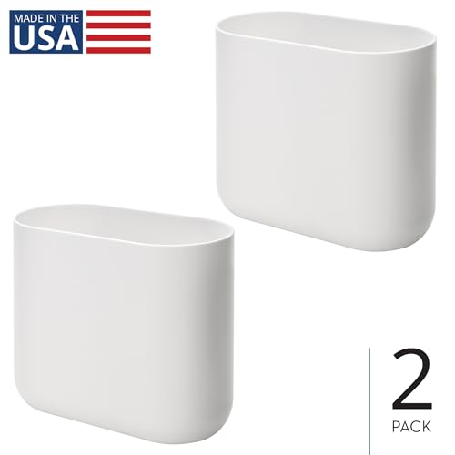 iDesign-Small-Slim-Plastic-Bathroom-Trash-Can-2-Pack-White-Bedroom-Office-Desk-Dorm
