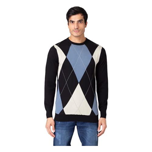 Image of Allen Cooper Colorblock Sweater for Men