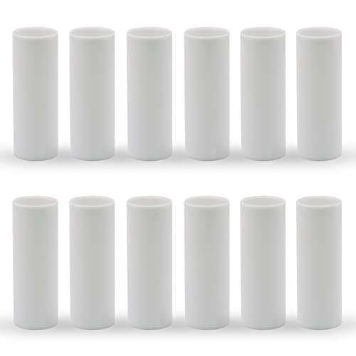 Goochan 2 3 4 6 Inch White Plastic Candle Cover Sleeves,Chandelier Socket Sleeves,Candelabra Base E12 Socket Covers Set Of 12 (3.5-Inch / 12-Pack) #TOP7