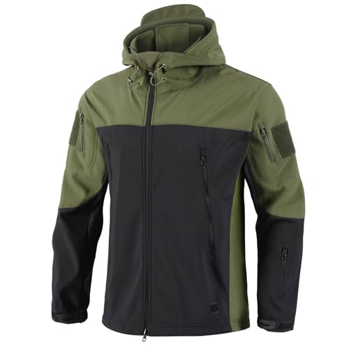 Veste polaire homme tactique noire imperméable avec capuche outdoor