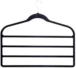 Kit 10 Cabides de Veludo P/Calca Saia Preto