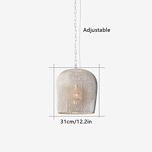 Pakfan Japanese Wabi Sabi Wind Hanging Pendant Light Handmade Rattan Ceiling Chandelier Lights For Dining Room Bar Bedroom Bedside Teahouse B&B Hanging Light Fixture 31Cm #TOP6