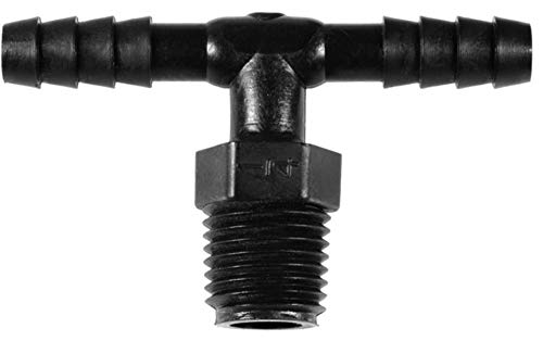 Image of 10 Tee Connectors 1 /4 inch Pipe Thread 1 /4 inch X 1 /4 inch Hose ID