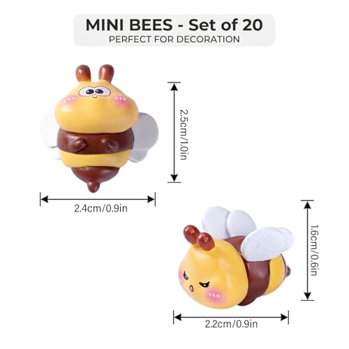 Mini abeille en résine pour égayer un espace de vie ou réparer un décor terne - 4