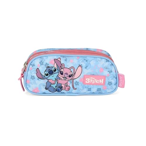 Estojo Triplo, Luxcel, Stitch, Rosa