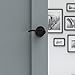 Kwikset Balboa Interior Privacy Door Handle with Lock, Door Lever For Bathroom and Bedroom, Matte Black Reversible Keyless Turn Lock