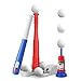KIZJORYA T Ball Set, Tee Ball Set for Kids 3-5 with 6 Large Baseballs & Automatic Pitching Machine & Adjustable Batting Bat, Outdoor Games Sports Toy Gift for Toddlers Boys Girls Ages 5-8 8-12