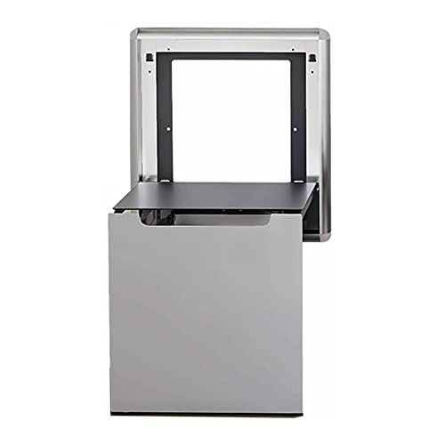 RENJJPBO Folding Shower Seat for Folding Shoe Stool Wall Mounting, Wall-Mounted Invisible for Foyer, Veranda, Cloakroom, Balcony, Bathroom (Color : Silver Color)