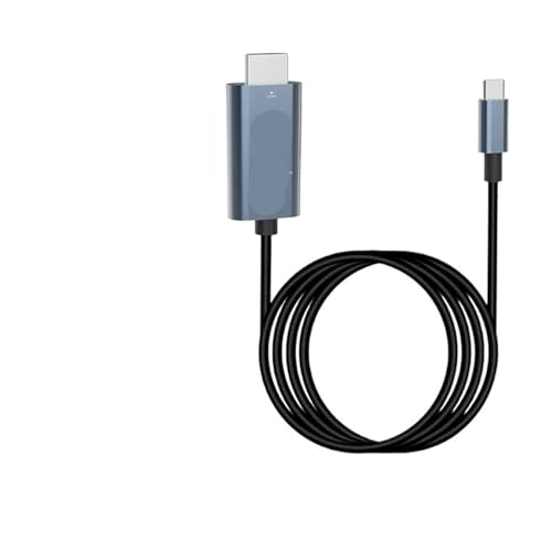 USB C - HDMI ケーブル 4K 60Hz TY>pe アダプター HD TV ビデオ変換コンバーター Air用(2m 4K 30Hz Silver)
