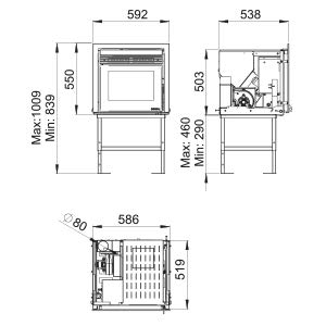 ESTUFA DE PELLETS INSERTABLE BOREAL MODELO INSERT 7