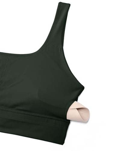 Image of CRZ YOGA Butterluxe U Back Sports Bras | Light Support, Removable Pads, Yoga, Extremely Soft, Longline, Scoop Neck, Wide Straps, for Women
