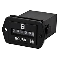 Jayron JR-HM002 AC 110-250V Mechanischer Betriebsstundenzähler für Geräte mit Wechselstromantrieb wie Golfwagen,Generator,ATV,Rasenmäher und andere Batteriebetriebene Geräte