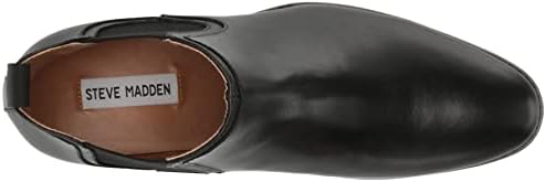 Steve Madden Men's Duke Chelsea Boot, Black Leather, 11 | Image 4