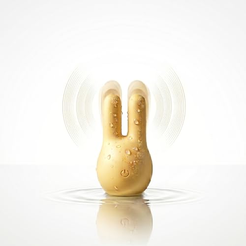 Image of KLEN Women Body Massager Machine for Stress Relief Portable Electric Dual Node Mini Massager Device with Soft Silicone Head Cordless Handheld Waterproof Rechargeable Vibration Wellness Self Care Tool (Yellow)