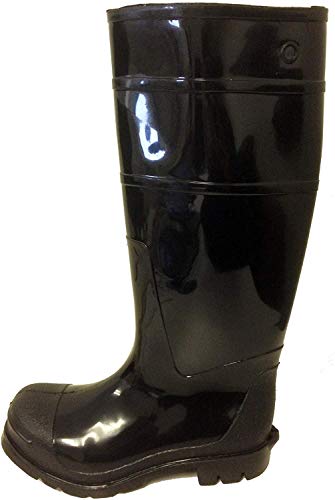 R-303 Men's Rain Boots Black Rubber Waterproof Knee Slip-Resistant Snow Work Shoe2