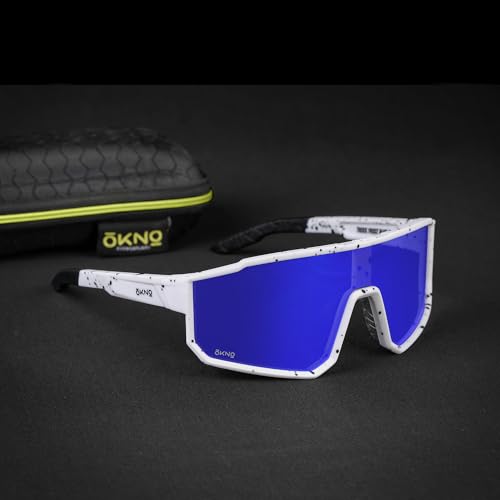 Image of OKNO Eyewearlabs Sunglasses For Men & Women | Polarized Sports Over-Sized Unilens Wrap-Around Branded Stylish Spectacles | 100% UV Protection Shades | Cricket Sports Cycling Driving Trekking & More