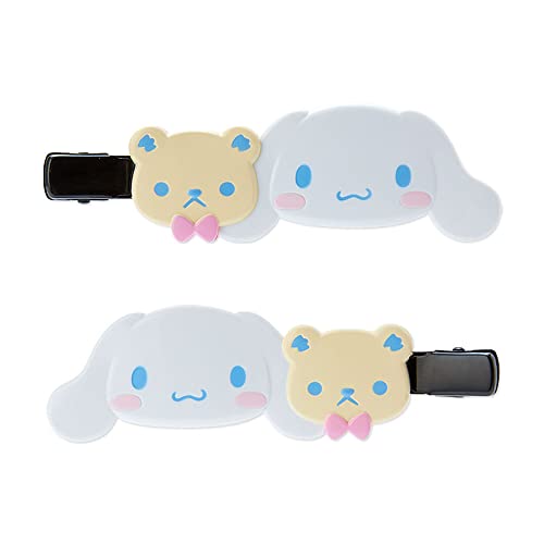 Image of SANRIO Cinnamoroll Long Bangs Clip, 2 Pack, White, 10 x 14 1.5 cm (3.94 5.51 0.59 inch), Hair Clip for Young Girls & Children, Unisex, ABS Plastic