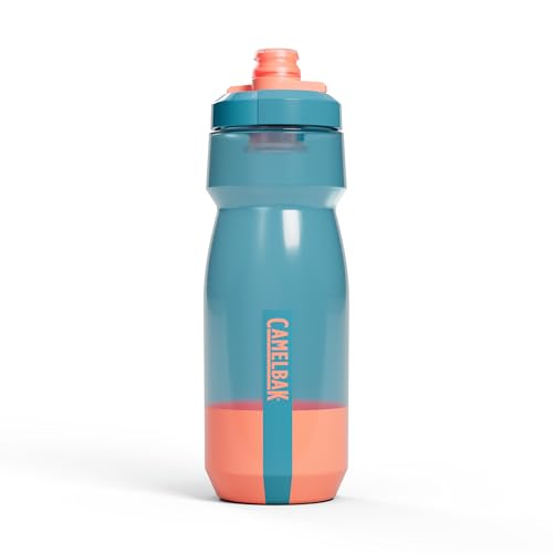 Image of CamelBak Podium Bike Squeeze Water Bottle, High Flow Easy Squeeze Design for Cycling Performance, 24oz, Mercury Teal
