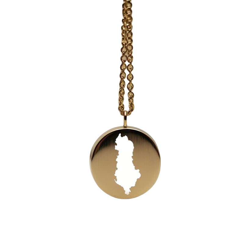 Pendentif carte Afghanistan en argent et or, un médaillon gravé symbole de vos racines