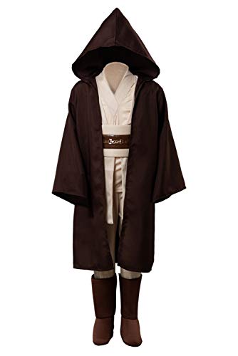 Oakamy Knight Costume Kids Child Tunic Hooded Robe Pants Belt Shoes Halloween Cosplay Costume Outfit Suit thumb #3