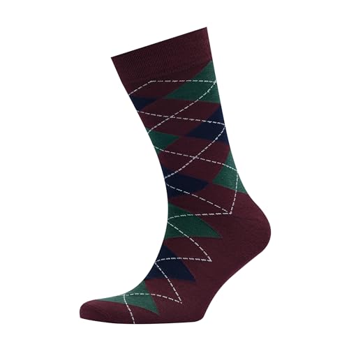 VRD Bamboo Mens Dress Socks for Men, 1-Pack, Maroon, Burgundy Crew Length Mid-Calf Socks, Mens Shoe Size 8-13
