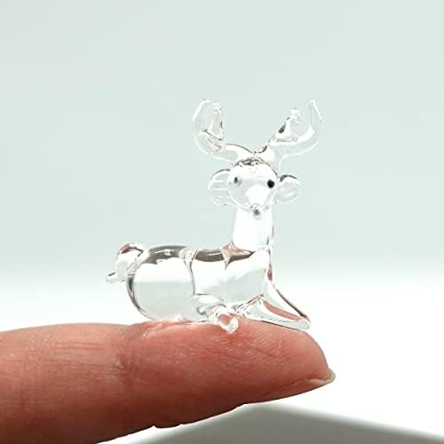 Clear glass deer figurines Clearance