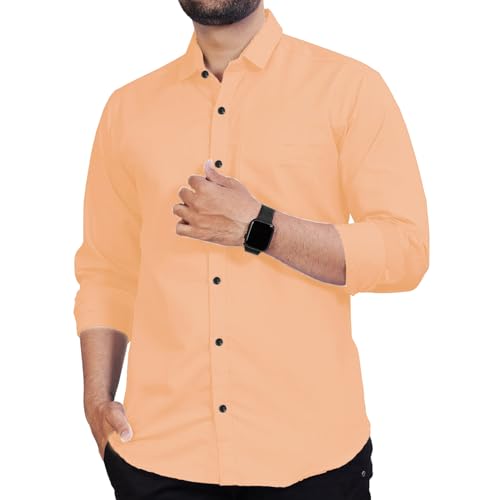 Image of Univibe Men's Slim Fit Full Sleeve Spread Collar Cotton Blend Shirt for Men and Boys