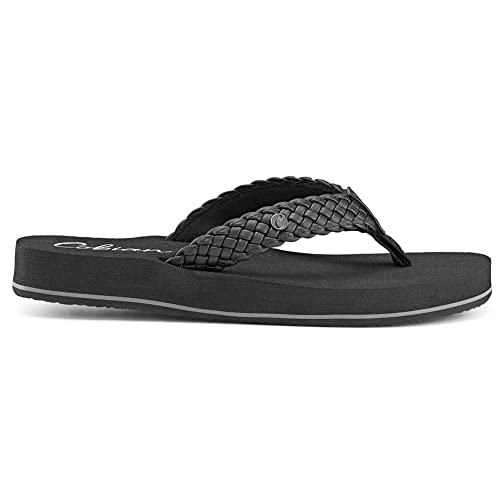 Cobian Women's Sandal Bethany Braided Pacifica Flip Flops, Black, 9 #TOP2