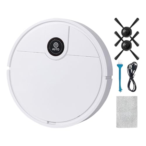Generico Aspirador robot, vaciado automático automático, lavado y succión para pelo de mascotas, para suelos de casa, oficina, apartamento, salón, dormitorio de cocina