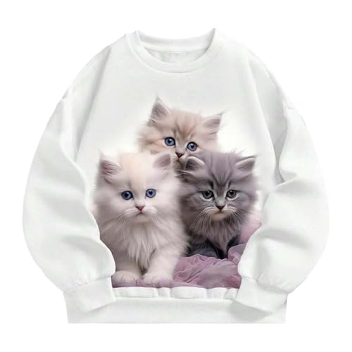 Sweat à capuche chat pour petite fille doux et réconfortant style dessin animé