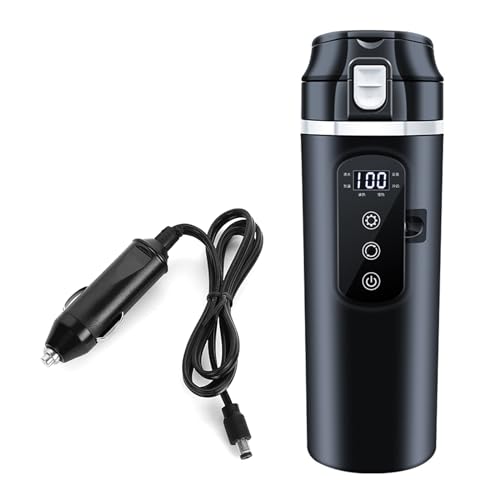 Taza de viaje eléctrica 500ml acero inoxidable 12V 24V miniatura 1