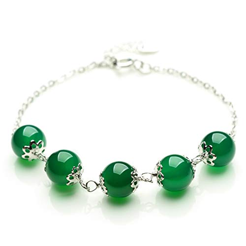 Bracelet calcédoine naturelle WBYSFR, cadeau idéal femme