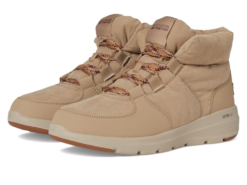Skechers Glacial Ultra Trend Up, Botas Cortas al Tobillo Mujer, Tan Textile/Synthetic, 38 EU