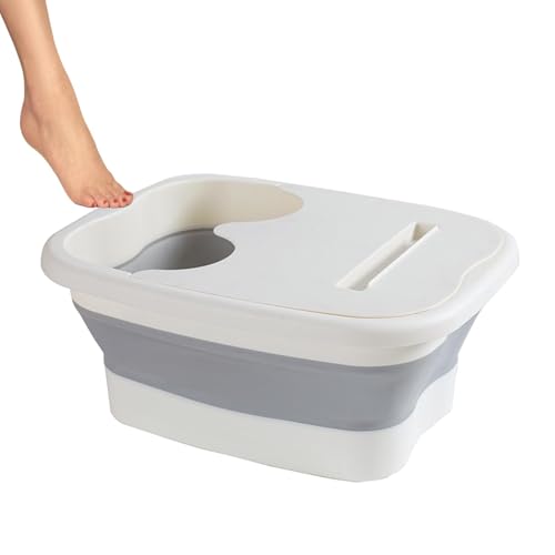 Bol de spa para baño de pies, lavabo plegable para baño de pies, cuenco de pedicura, bañera plegable para pies, tina portátil para baño de pies para pedicura en el hogar