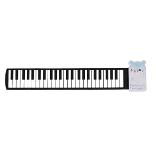 Piano Enroulable Portable à 49 Touches de Conception Légère et Compacte, avec Haut-Parleur, Rechargeable, 8 Tonalités, Clavier électronique Pliable en Silicone - Les Beatles, Paul McCartney, John Lennon, RIngo Starr, George Harrison