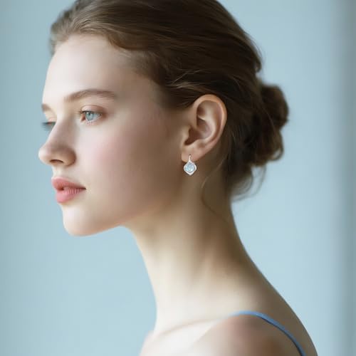 Boucles d'oreilles celtiques en argent 925 et pierre de lune véritable - 2